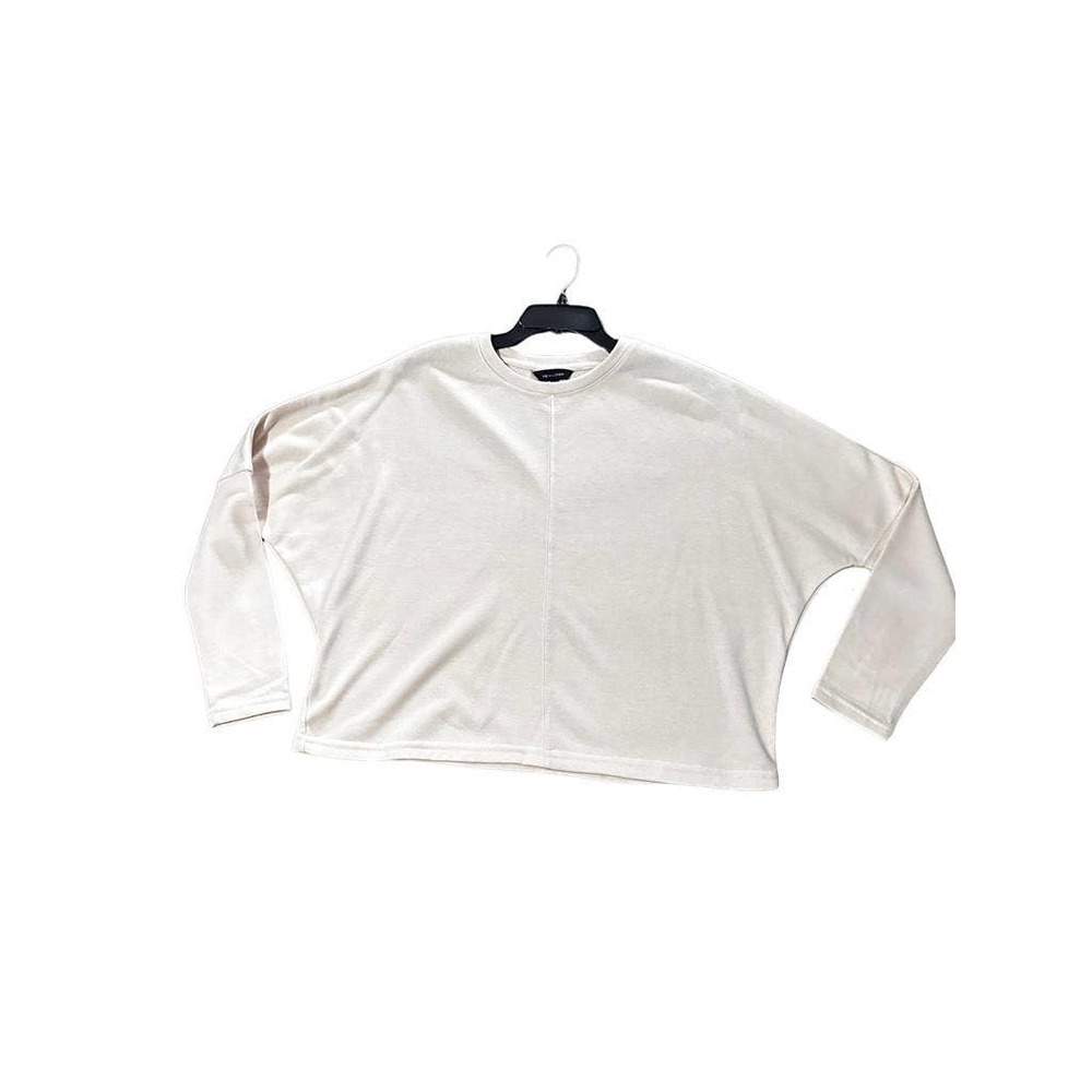 New Look Women Creamy Shirt With Dolman Ribbed Sleeves Size 12